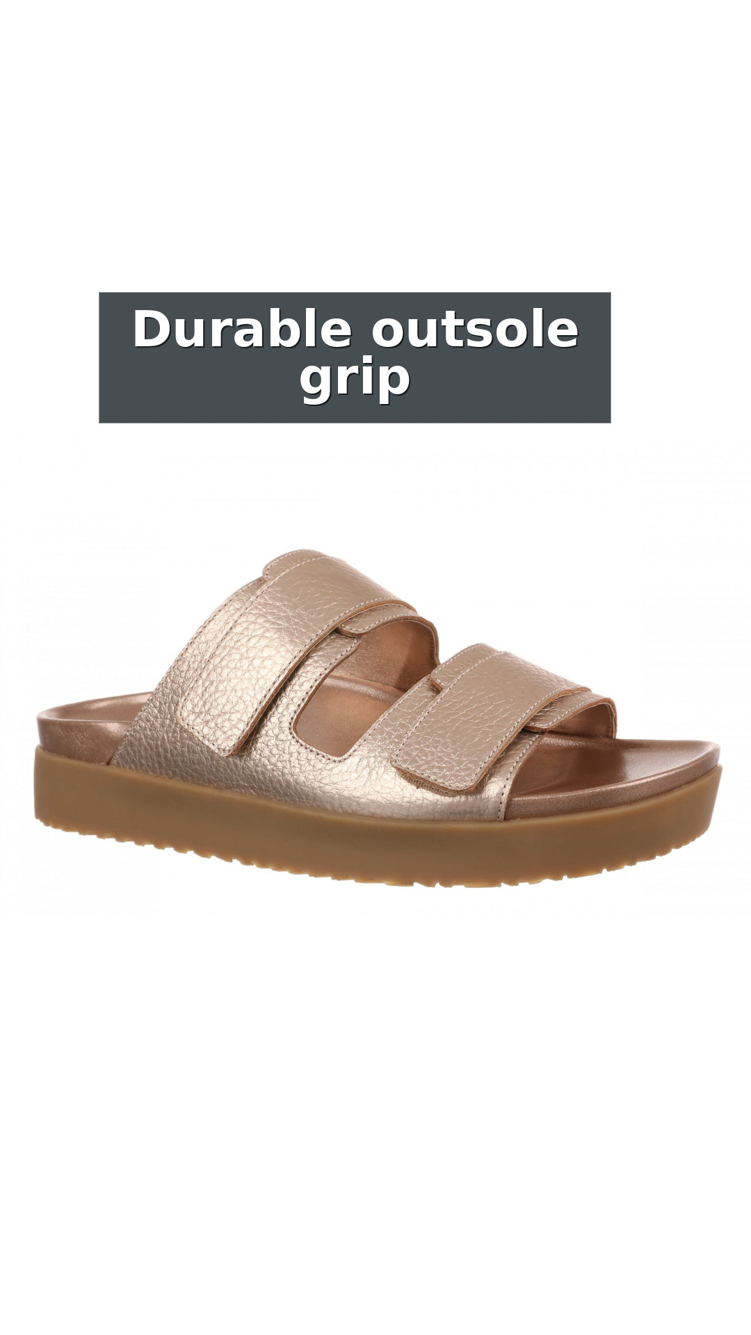 Vionic Riviera Women's Orthotic Comfort Slide Sandals style detail 6: Durable outsole grip