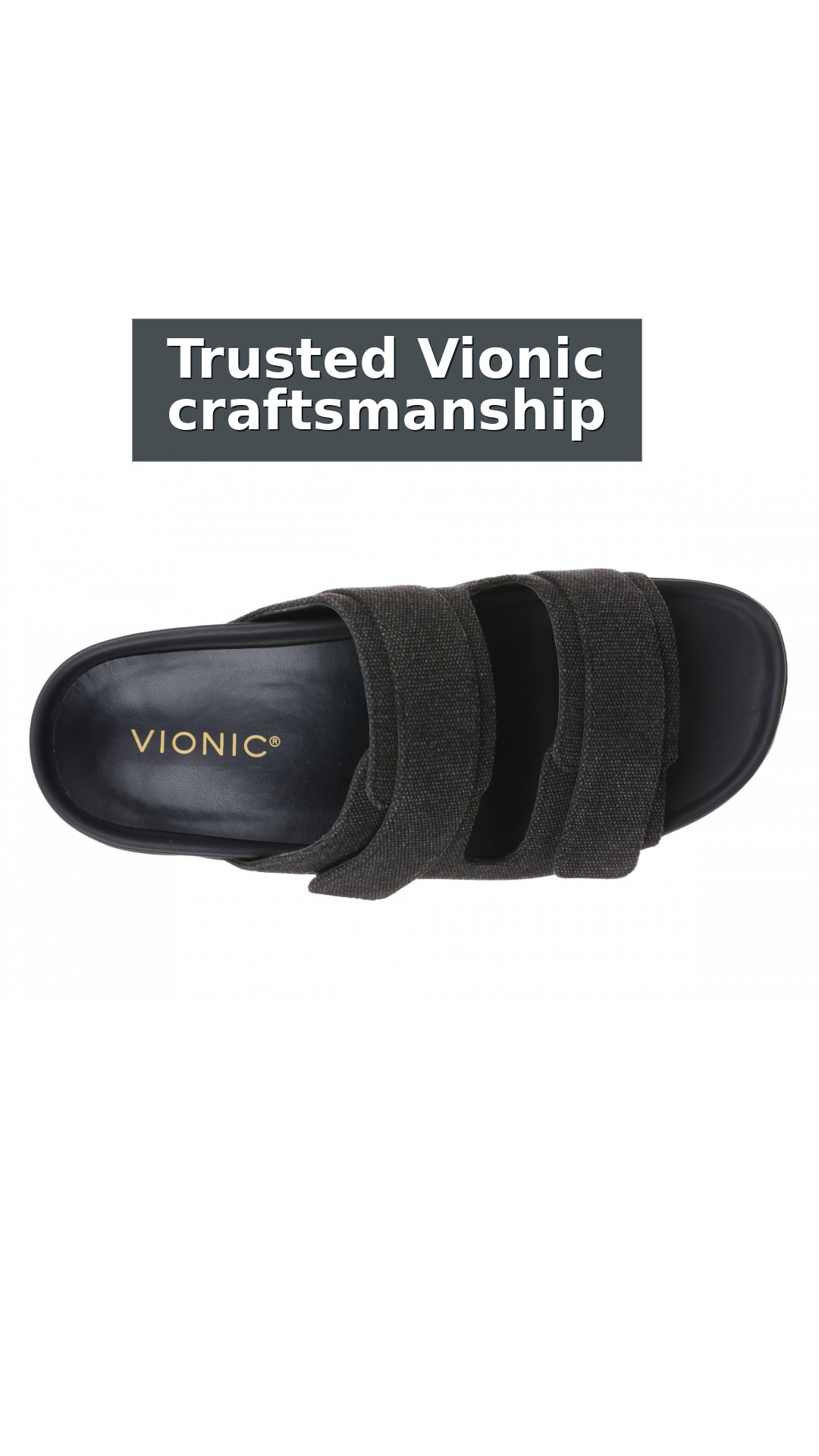 Vionic Riviera Women's Orthotic Comfort Slide Sandals style detail 11: Trusted Vionic craftsmanship