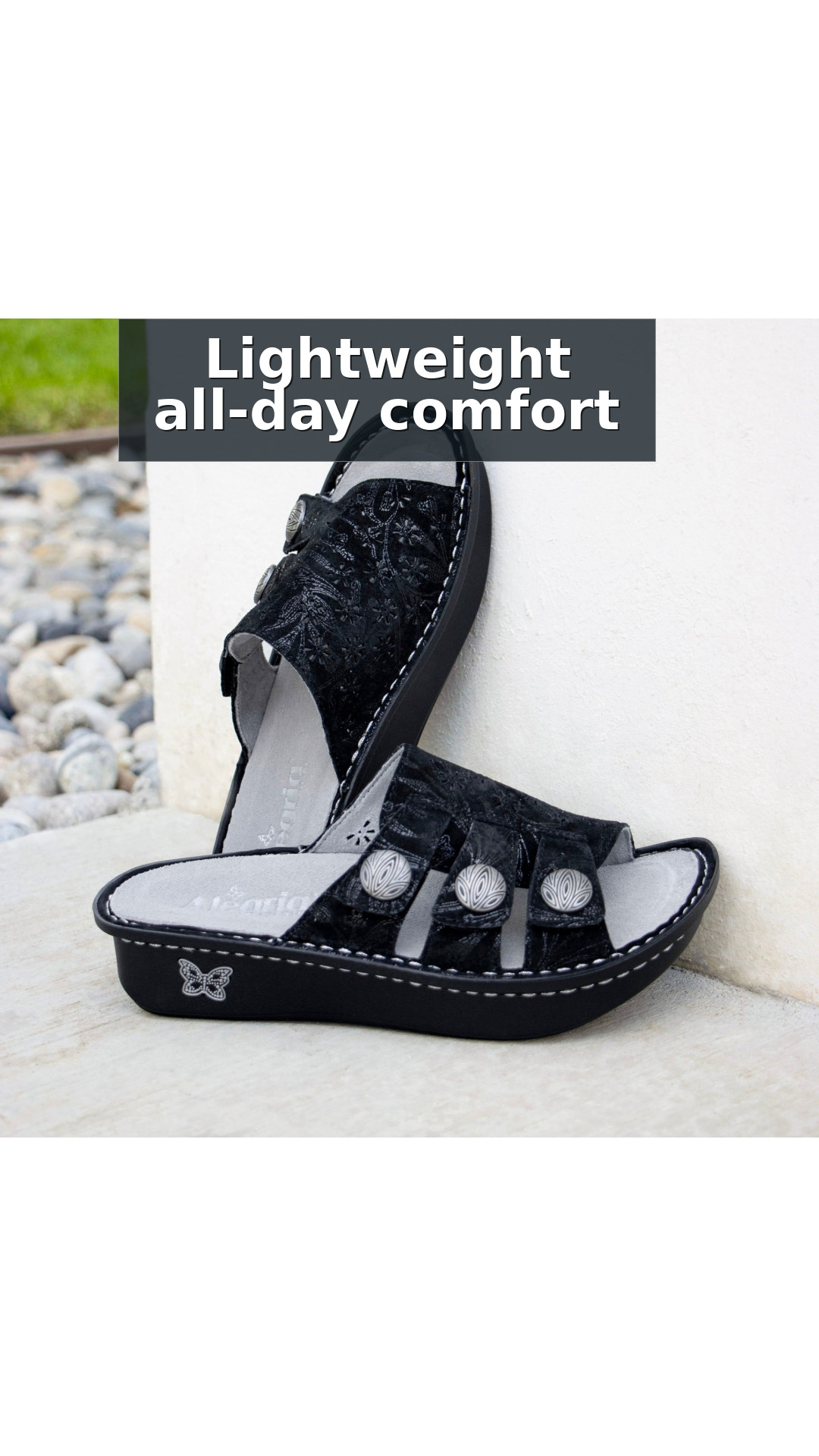 Alegria Julee Comfort Arch Support Women's Slide Sandal style detail 5: Lightweight all-day comfort