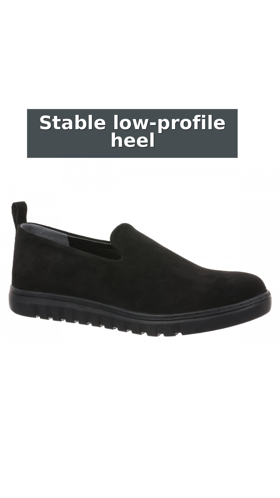 Vionic Uptown Willa Women's Orthotic Slip-On Loafer style detail 7: Stable low-profile heel