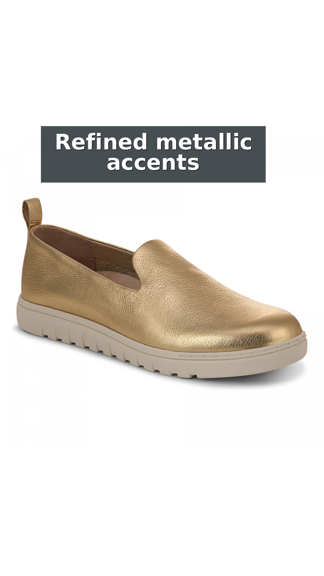 Vionic Uptown Willa Women's Orthotic Slip-On Loafer style detail 10: Refined metallic accents