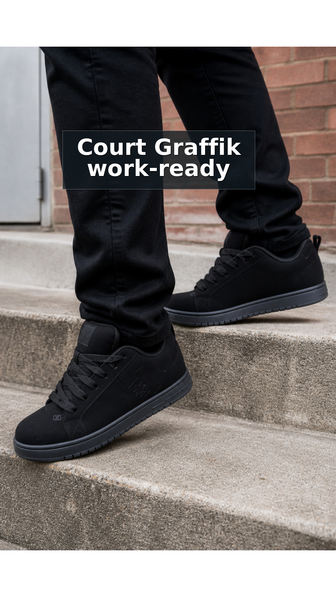 Explore DC Work Crew Court Graffik Work Men's Composite Toe - Men's Work Shoe - Black style guide