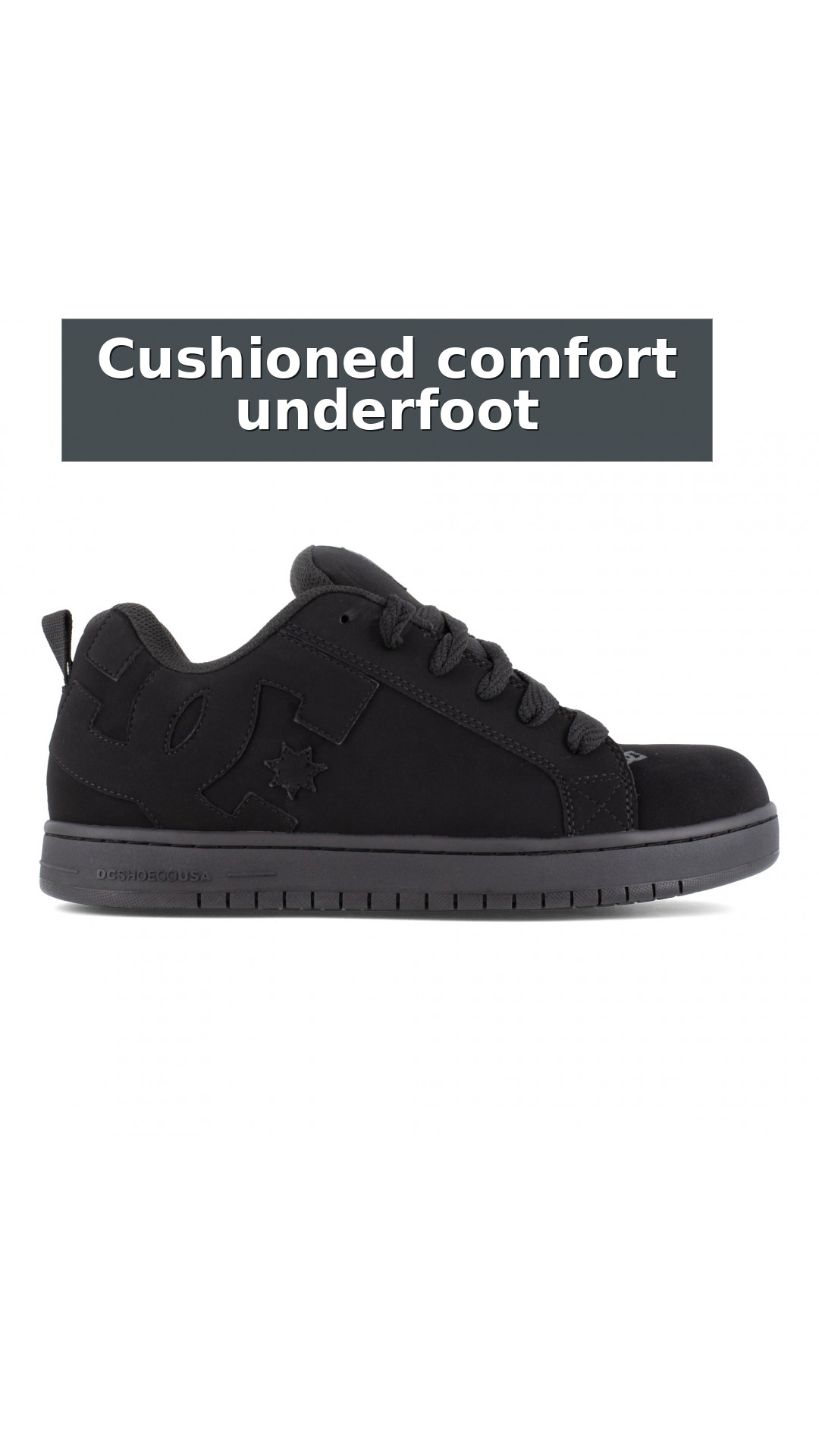 DC Work Crew Court Graffik Work Men's Composite Toe - Men's Work Shoe - Black style detail 3: Cushioned comfort underfoot