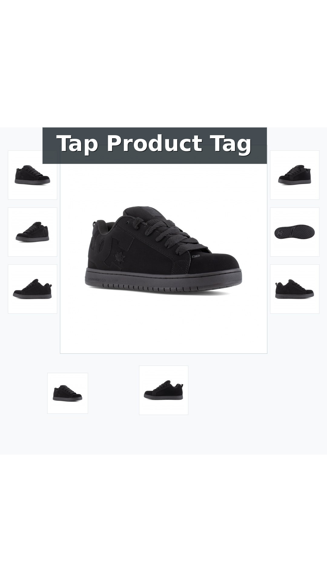 DC Work Crew Court Graffik Work Men's Composite Toe - Men's Work Shoe - Black style detail 9: Tap Product Tag